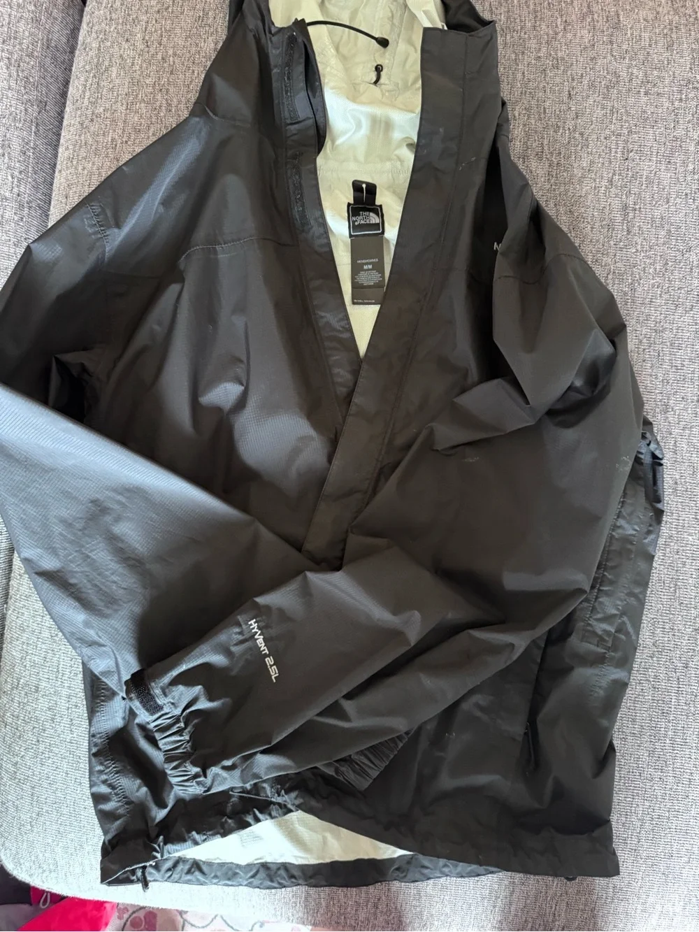 The North Face Black Rain Shell Jacket with Light Lining
